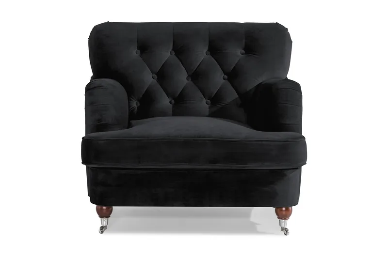 Howard Riviera Fløyelslenestol - Svart - Møbler - Stoler - Lenestoler - Howard lenestol