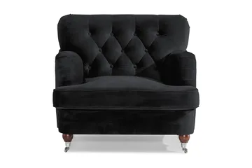 Howard Riviera Fløyelslenestol - Svart - Møbler - Stoler - Lenestoler - Howard lenestol