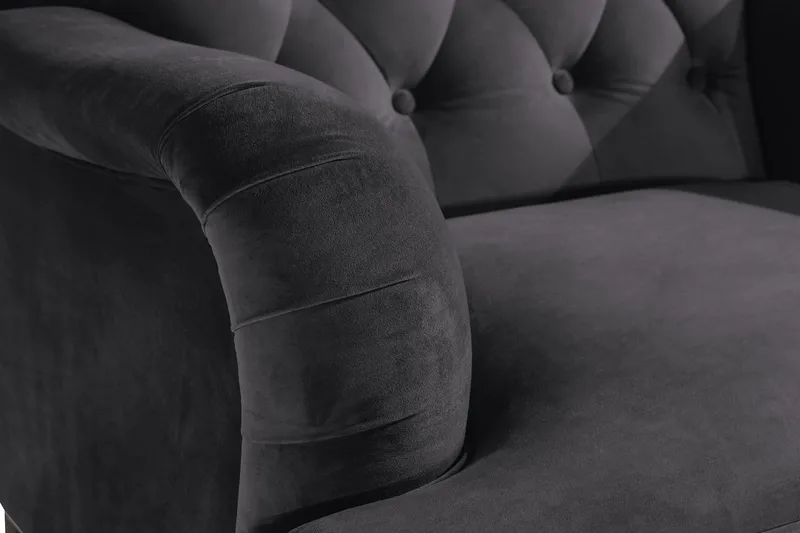 Howard Riviera Lenestol Fløyel - Mørkegrå - Møbler - Stoler - Lenestoler - Howard lenestol