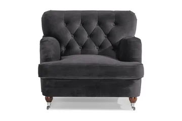 Howard Riviera Lenestol Fløyel - Mørkegrå - Møbler - Stoler - Lenestoler - Howard lenestol