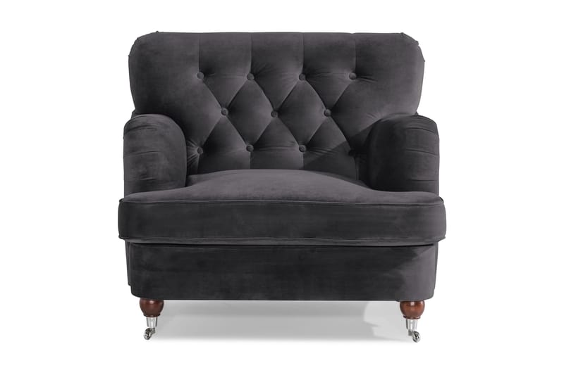 Howard Riviera Lenestol Fløyel - Mørkegrå - Møbler - Stoler - Lenestoler - Howard lenestol