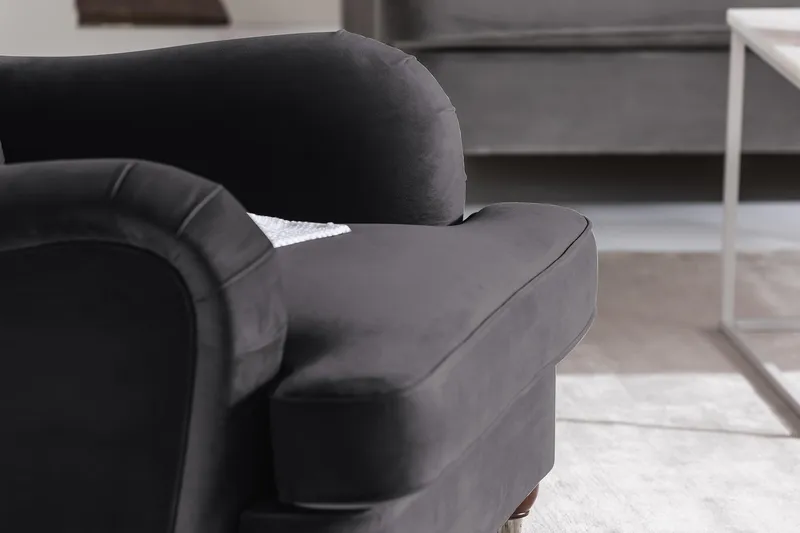 Howard Riviera Lenestol Fløyel - Mørkegrå - Møbler - Stoler - Lenestoler - Howard lenestol