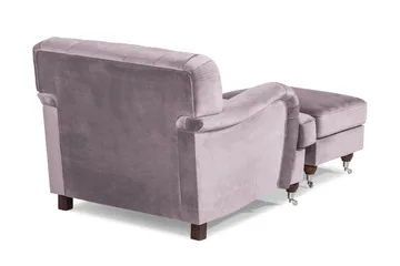 Howard Riviera Lenestol med Fotskammel - Lilla - Møbler - Stoler - Lenestoler - Howard lenestol