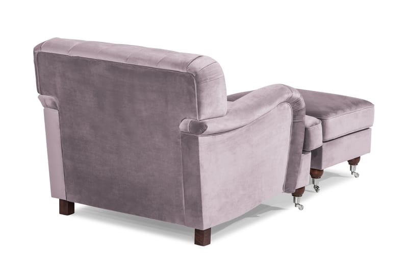 Howard Riviera Lenestol med Fotskammel - Lilla - Møbler - Stoler - Lenestoler - Howard lenestol
