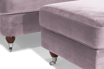 Howard Riviera Lenestol med Fotskammel - Lilla - Møbler - Stoler - Lenestoler - Howard lenestol