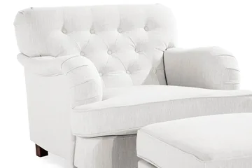 Howard Riviera Lenestol med Fotskammel - Linbeige - Møbler - Stoler - Lenestoler - Howard lenestol