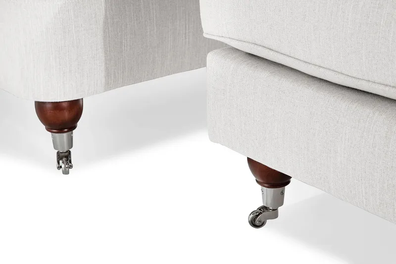 Howard Riviera Lenestol med Fotskammel - Linbeige - Møbler - Stoler - Lenestoler - Howard lenestol