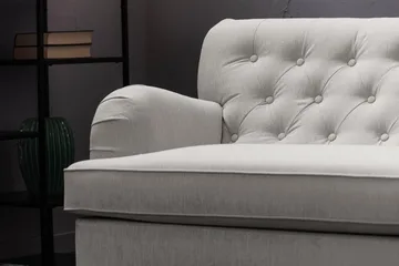 Howard Riviera Lenestol med Fotskammel - Linbeige - Møbler - Stoler - Lenestoler - Howard lenestol