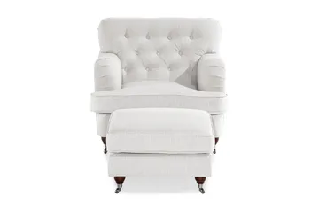 Howard Riviera Lenestol med Fotskammel - Linbeige - Møbler - Stoler - Lenestoler - Howard lenestol