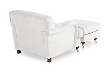 Howard Riviera Lenestol med Fotskammel - Linbeige - Møbler - Stoler - Lenestoler - Howard lenestol