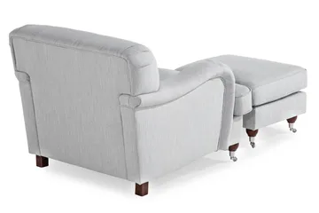 Howard Riviera Lenestol med Fotskammel - Lingrå - Møbler - Stoler - Lenestoler - Howard lenestol