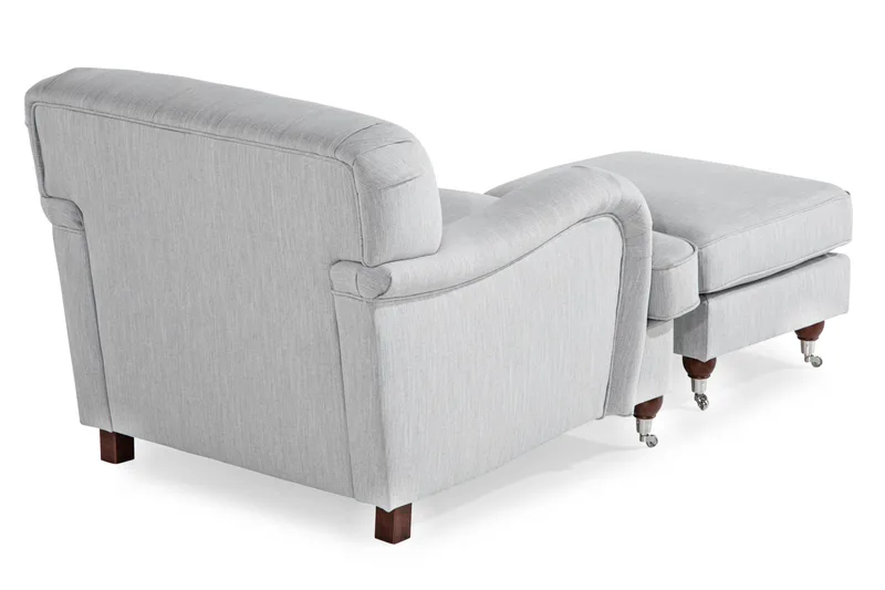 Howard Riviera Lenestol med Fotskammel - Lingrå - Møbler - Stoler - Lenestoler - Howard lenestol