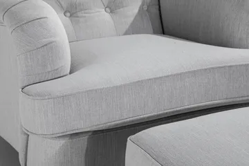 Howard Riviera Lenestol med Fotskammel - Lingrå - Møbler - Stoler - Lenestoler - Howard lenestol