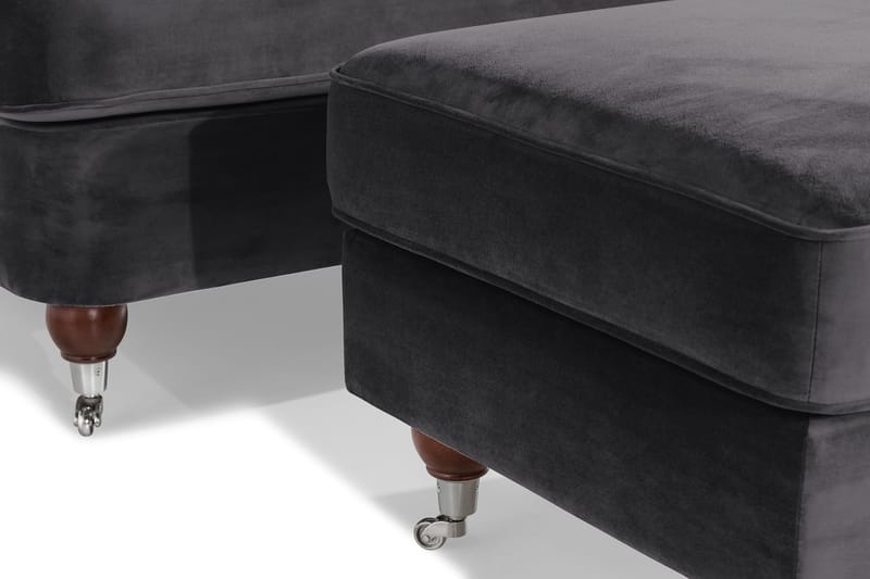 Howard Riviera Lenestol med Fotskammel - Mørkegrå - Møbler - Stoler - Lenestoler - Howard lenestol