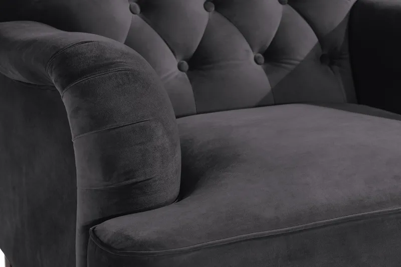 Howard Riviera Lenestol med Fotskammel - Mørkegrå - Møbler - Stoler - Lenestoler - Howard lenestol