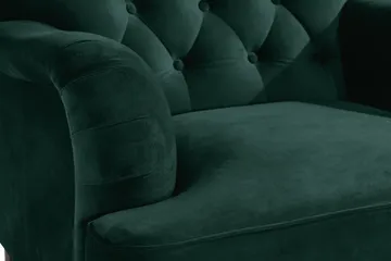 Howard Riviera Lenestol med Fotskammel - Mørkegrønn - Møbler - Stoler - Lenestoler - Howard lenestol