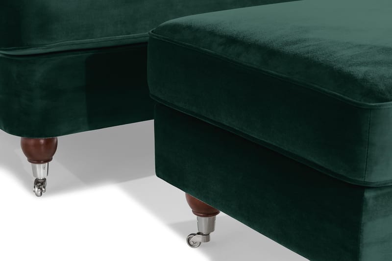 Howard Riviera Lenestol med Fotskammel - Mørkegrønn - Møbler - Stoler - Lenestoler - Howard lenestol