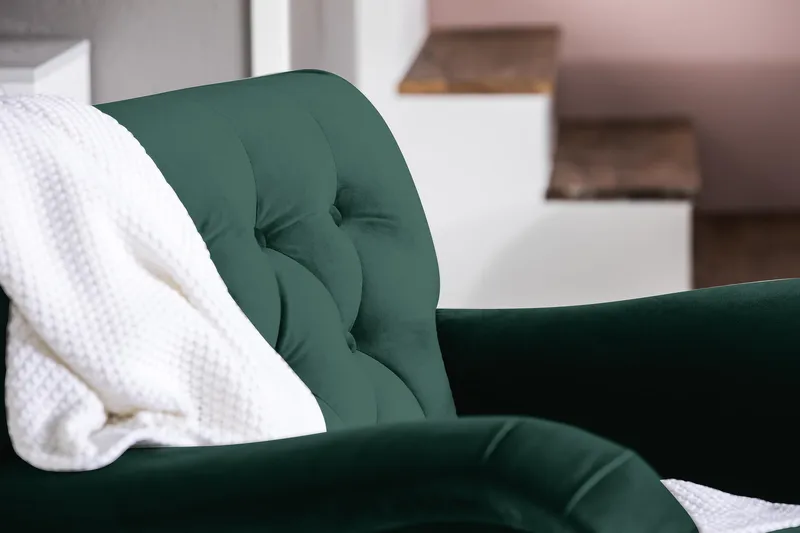 Howard Riviera Lenestol med Fotskammel - Mørkegrønn - Møbler - Stoler - Lenestoler - Howard lenestol