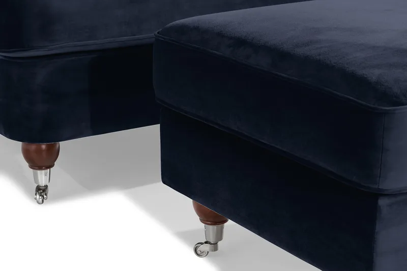 Howard Riviera Lenestol med Fotskammel - Midnattsblå - Møbler - Stoler - Lenestoler - Howard lenestol