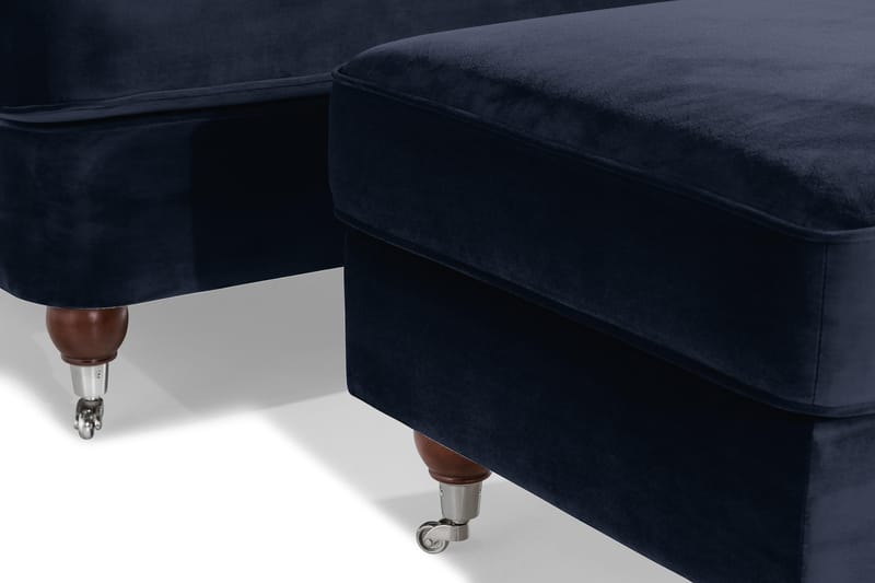 Howard Riviera Lenestol med Fotskammel - Midnattsblå - Møbler - Stoler - Lenestoler - Howard lenestol