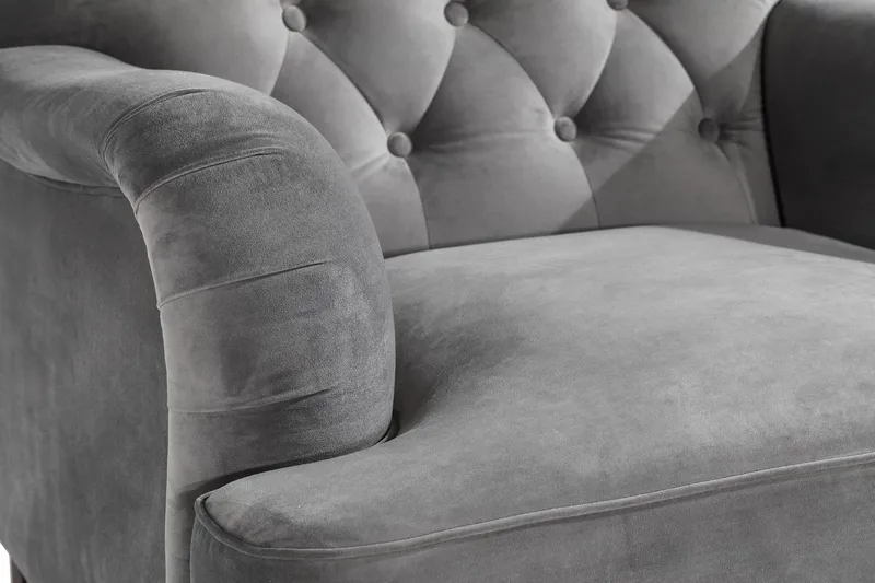 Howard Riviera Lenestol med Fotskammel - Sølvgrå - Møbler - Stoler - Lenestoler - Howard lenestol