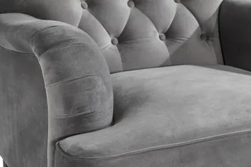 Howard Riviera Lenestol med Fotskammel - Sølvgrå - Møbler - Stoler - Lenestoler - Howard lenestol