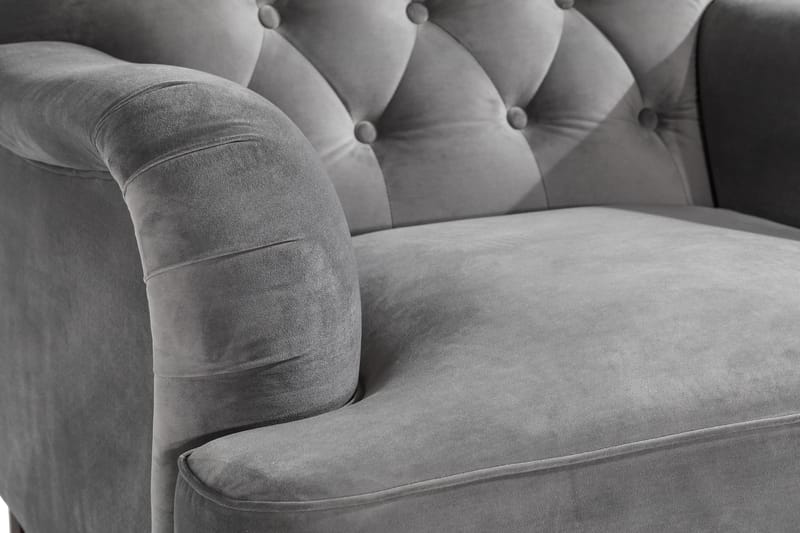 Howard Riviera Lenestol med Fotskammel - Sølvgrå - Møbler - Stoler - Lenestoler - Howard lenestol