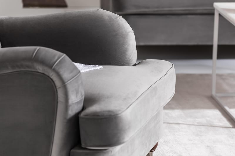 Howard Riviera Lenestol med Fotskammel - Sølvgrå - Møbler - Stoler - Lenestoler - Howard lenestol