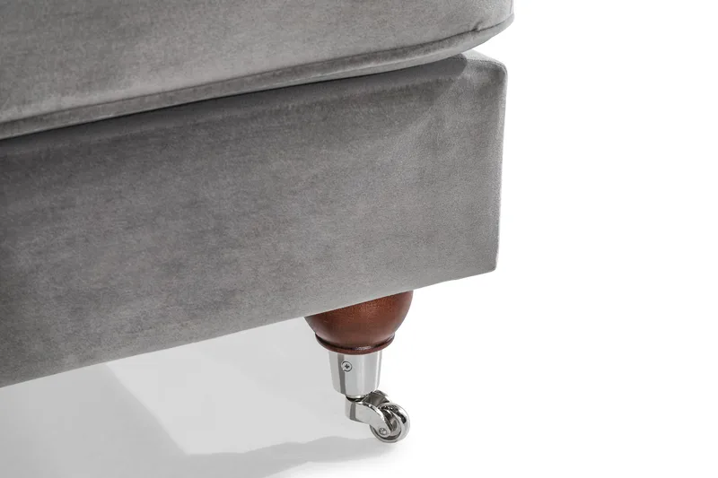 Howard Riviera Lenestol med Fotskammel - Sølvgrå - Møbler - Stoler - Lenestoler - Howard lenestol