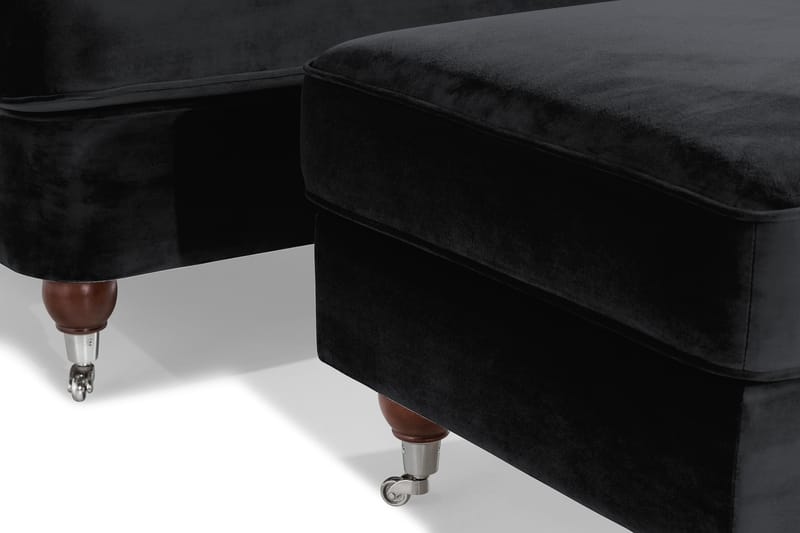 Howard Riviera Lenestol med Fotskammel - Svart - Møbler - Stoler - Lenestoler - Howard lenestol