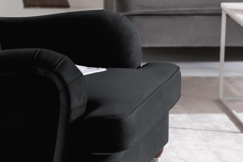 Howard Riviera Lenestol med Fotskammel - Svart - Møbler - Stoler - Lenestoler - Howard lenestol