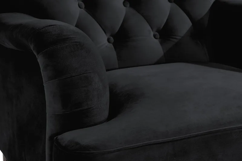 Howard Riviera Lenestol med Fotskammel - Svart - Møbler - Stoler - Lenestoler - Howard lenestol