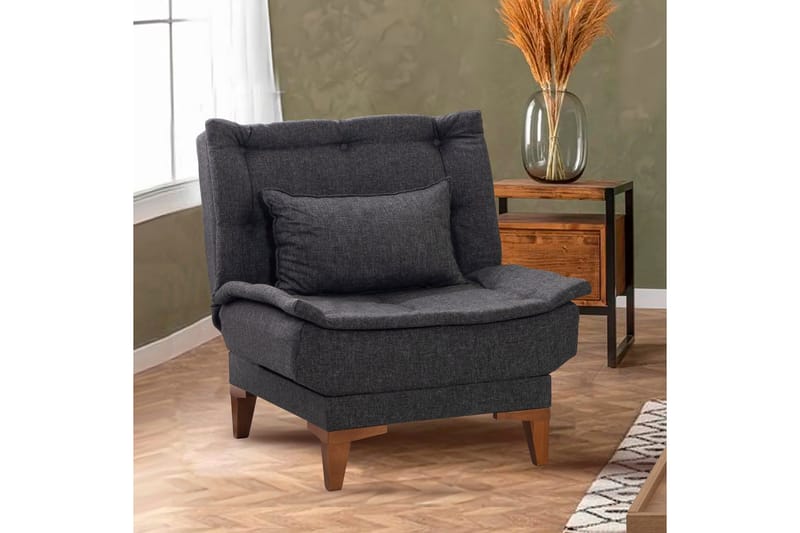Hunterville Lenestol - Antrasitt - Møbler - Stoler - Lenestoler - Lenestol uten armlene