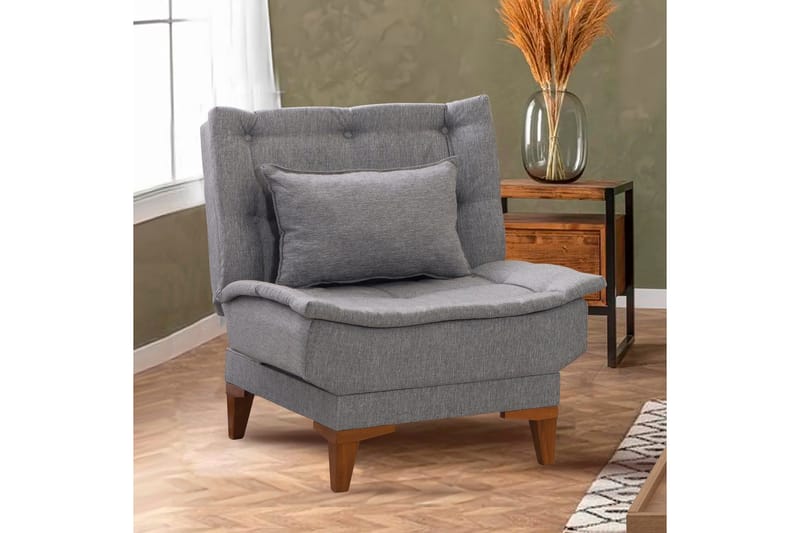 Hunterville Lenestol - Grå - Møbler - Stoler - Lenestoler