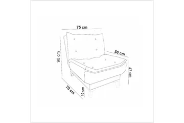 Hunterville Lenestol - Grønn - Møbler - Stoler - Lenestoler - Lenestol uten armlene