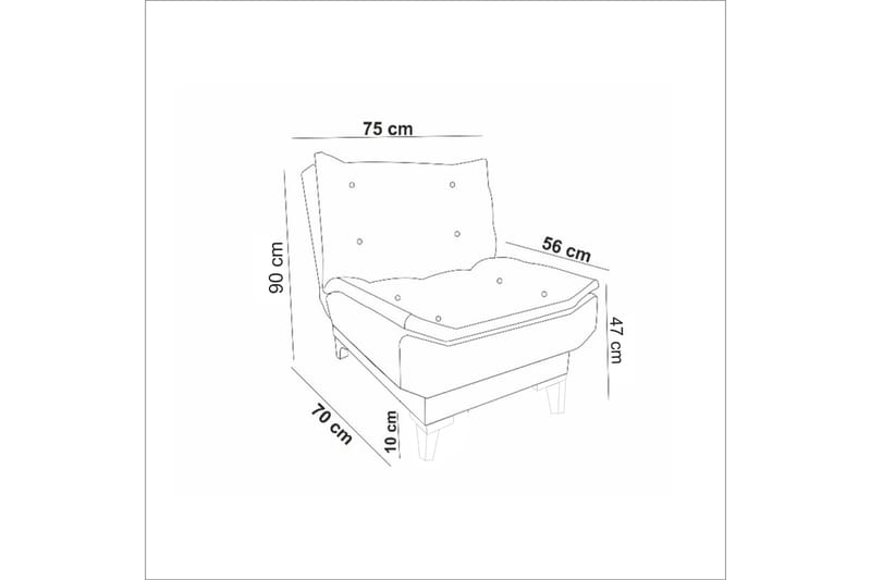 Hunterville Lenestol - Mørkegrå - Møbler - Stoler - Lenestoler