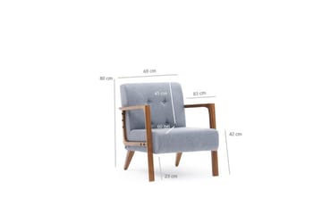 Husada Lenestol - Lyseblå - Møbler - Stoler - Lenestoler