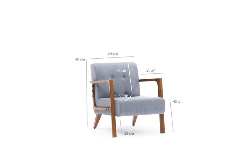 Husada Lenestol - Lyseblå - Møbler - Stoler - Lenestoler