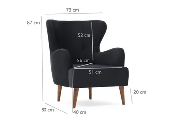 Idaburn Lenestol - Antrasitt - Møbler - Stoler - Lenestoler