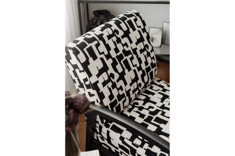 Illen Öronlappsfåtölj - Sort/Hvit - Møbler - Stoler - Lenestoler - Ørelappstol