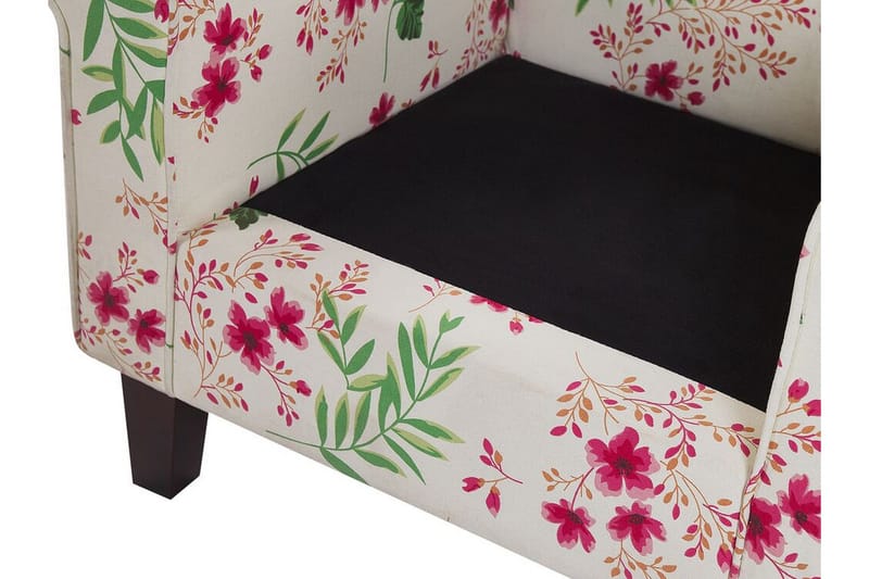 Ingeberg Lenestol med fotskammel Blomstermønster - Beige - Møbler - Stoler - Lenestoler