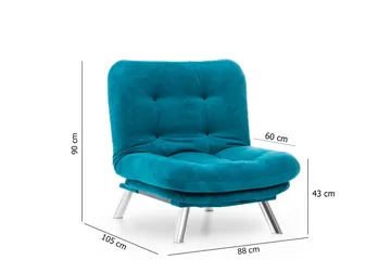 Janiece Lenestol - Blågrønn - Møbler - Stoler - Lenestoler