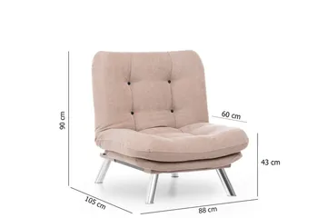 Janiece Lenestol - Brun - Møbler - Stoler - Lenestoler - Lenestol uten armlene