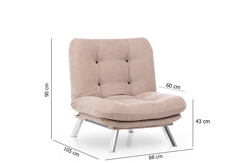 Janiece Lenestol - Brun - Møbler - Stoler - Lenestoler - Lenestol uten armlene