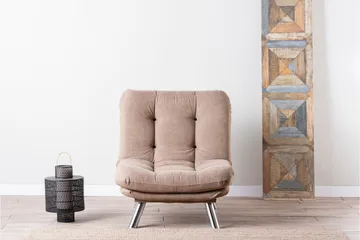 Janiece Lenestol - Brun - Møbler - Stoler - Lenestoler - Lenestol uten armlene