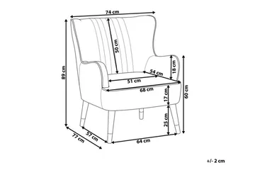 Jermeka Lenestol Fløyel - Grønn - Møbler - Stoler - Lenestoler