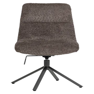 Justerbar snurrestol Soren - Brun - Møbler - Stoler - Lenestoler - Lenestol uten armlene