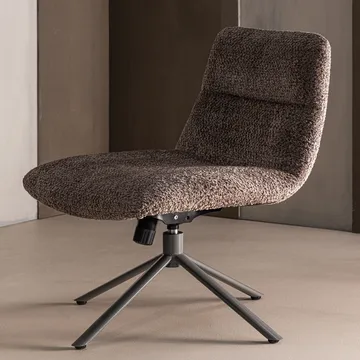 Justerbar snurrestol Soren - Brun - Møbler - Stoler - Lenestoler - Lenestol uten armlene