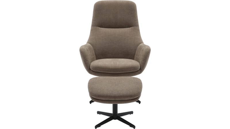 Kiresto lenestol med fotskammel, svingfunksjon - Grå - Møbler - Stoler - Lenestoler - Recliner