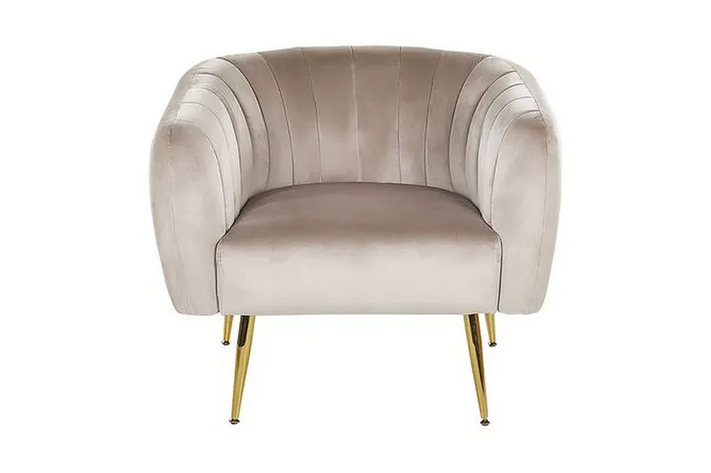 Amania Lenestol - Fløyel/Grå - Møbler - Stoler - Lenestoler